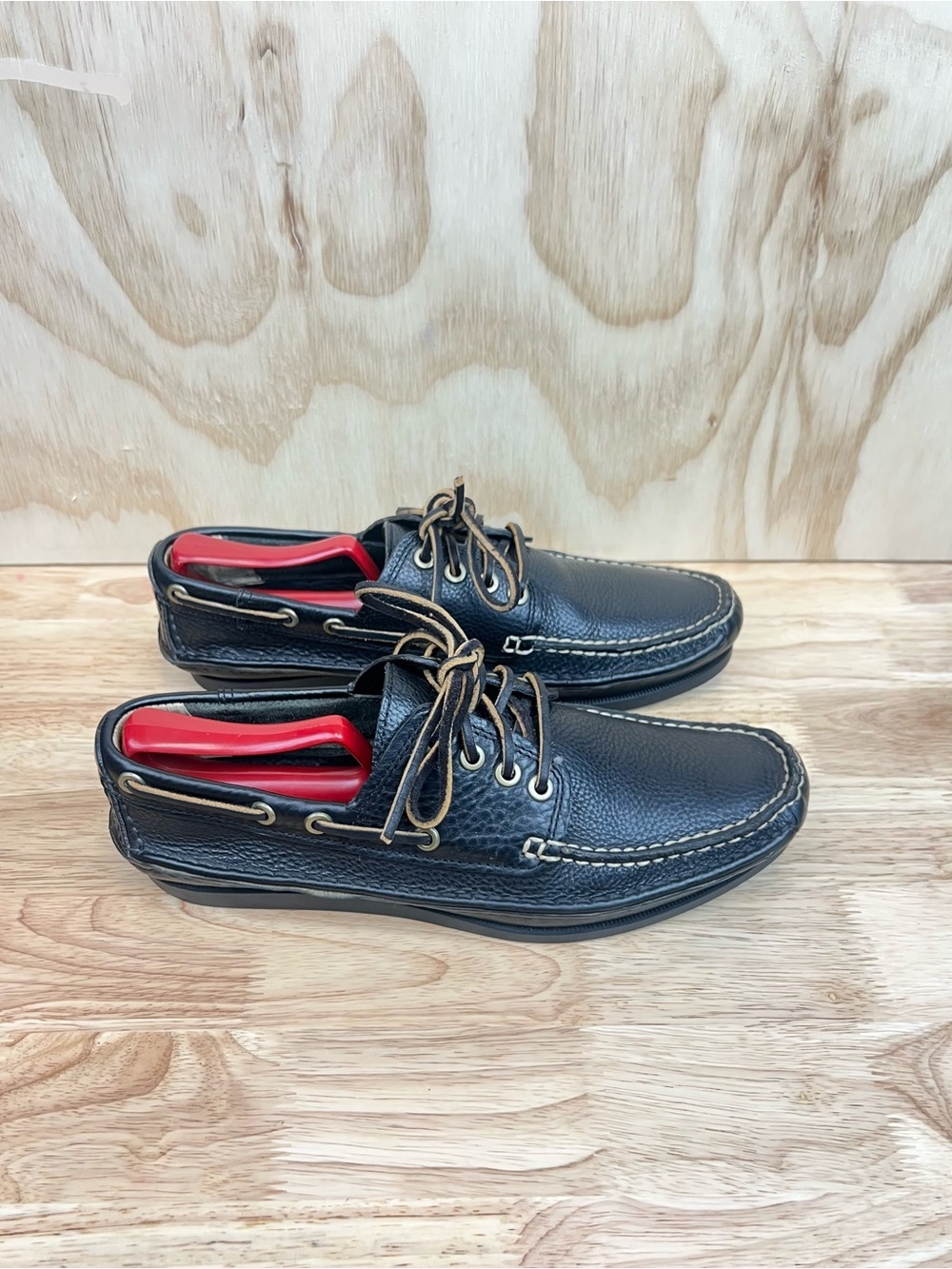 Frye Boat Shoes Size 8.5 Black Leather Loafers #Preppy #Loungewear